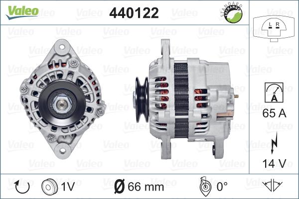 Valeo 440122 - Генератор autospares.lv