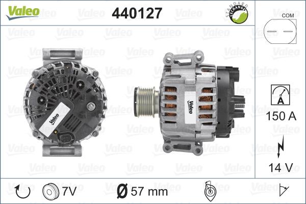 Valeo 440127 - Генератор autospares.lv