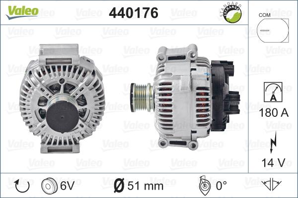 Valeo 440176 - Генератор autospares.lv