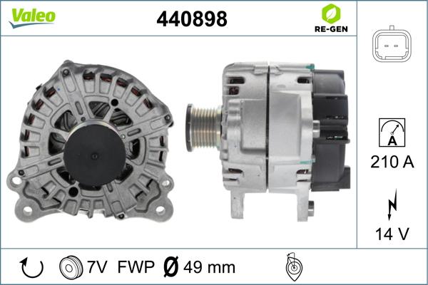 Valeo 440898 - Генератор autospares.lv