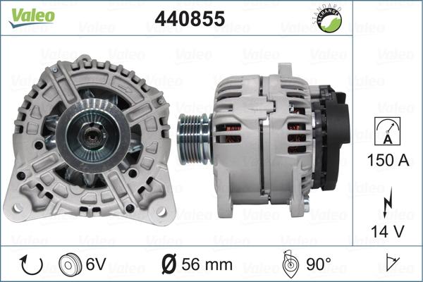 Valeo 440855 - Генератор autospares.lv