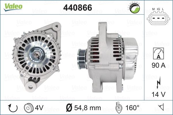 Valeo 440866 - Генератор autospares.lv