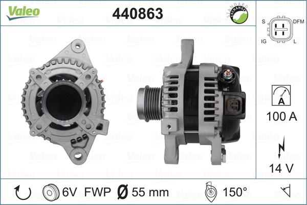 Valeo 440863 - Генератор autospares.lv