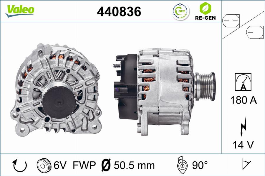 Valeo 440836 - Генератор autospares.lv