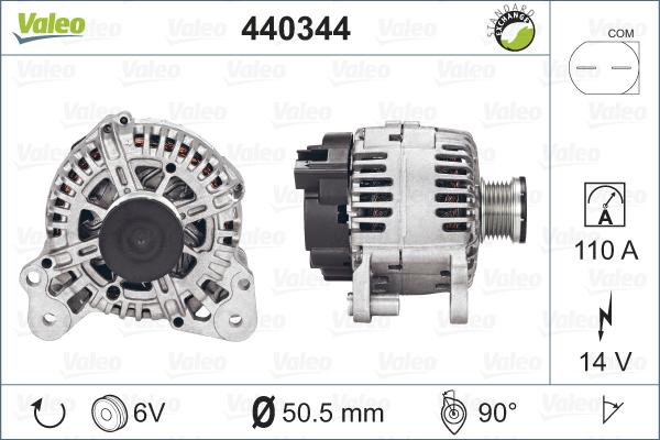 Valeo 440344 - Генератор autospares.lv