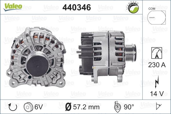 Valeo 440346 - Генератор autospares.lv