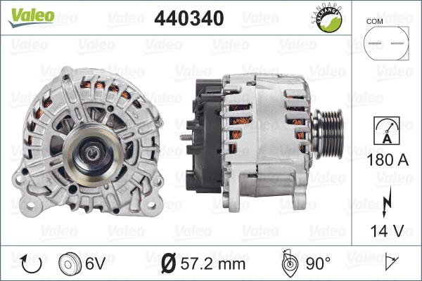 Valeo 440340 - Генератор autospares.lv