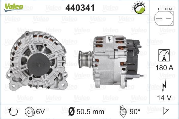 Valeo 440341 - Генератор autospares.lv