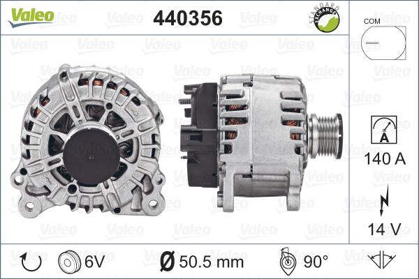 Valeo 440356 - Генератор autospares.lv