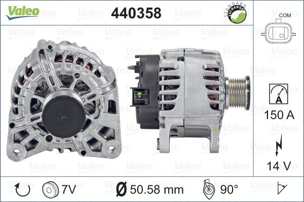 Valeo 440358 - Генератор autospares.lv