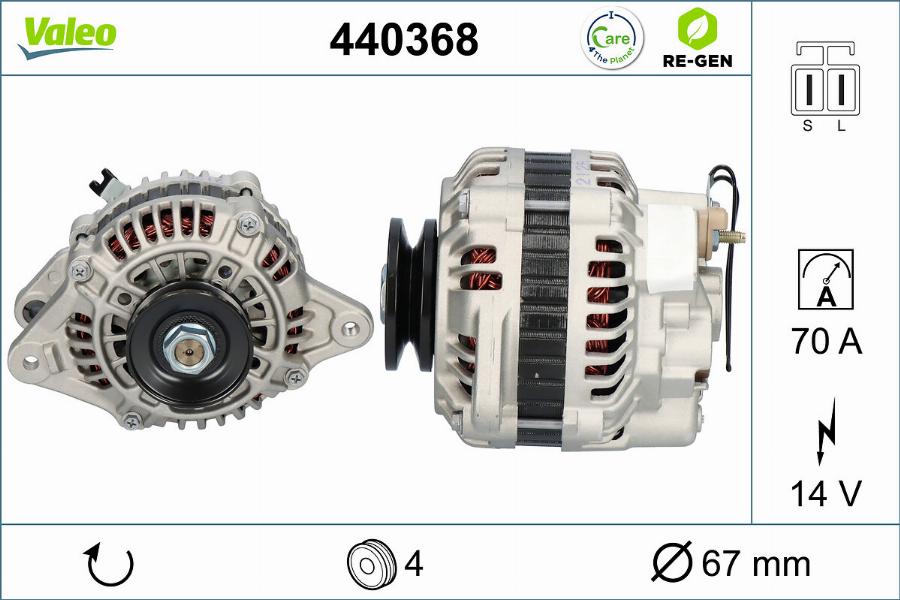 Valeo 440368 - Генератор autospares.lv