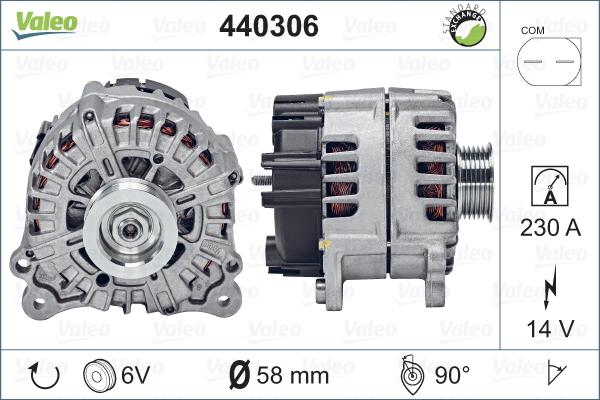 Valeo 440306 - Генератор autospares.lv