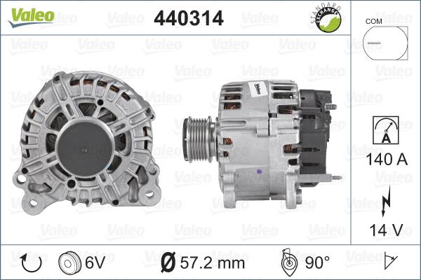 Valeo 440314 - Генератор autospares.lv