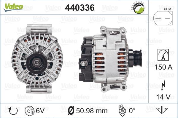 Valeo 440336 - Генератор autospares.lv