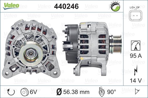 Valeo 440246 - Генератор autospares.lv