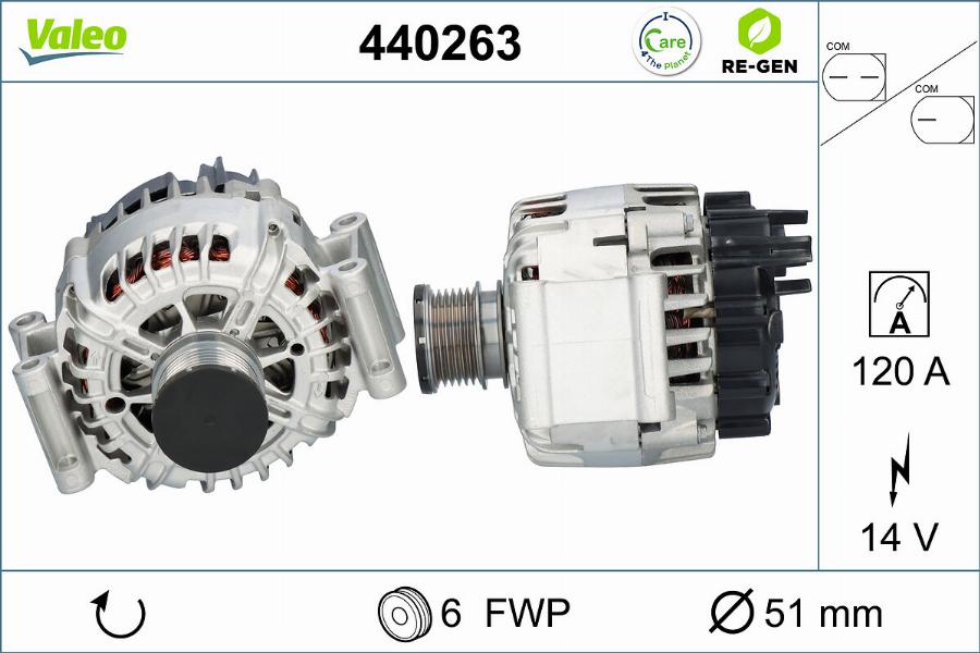 Valeo 440263 - Генератор autospares.lv