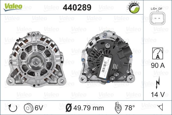 Valeo 440289 - Генератор autospares.lv