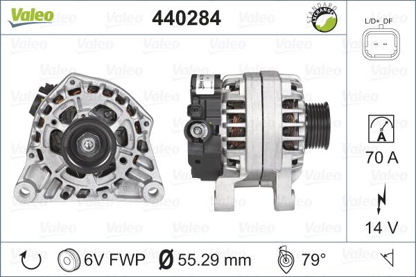 Valeo 440284 - Генератор autospares.lv