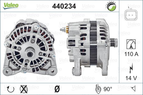 Valeo 440234 - Генератор autospares.lv