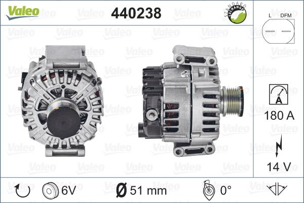 Valeo 440238 - Генератор autospares.lv