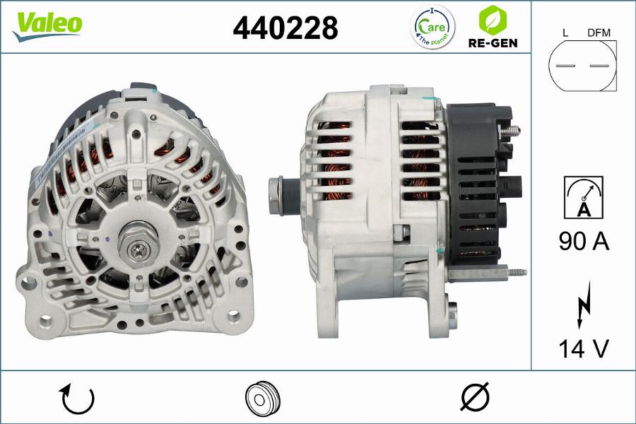 Valeo 440228 - Генератор autospares.lv