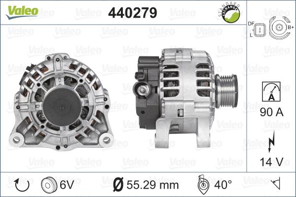 Valeo 440279 - Генератор autospares.lv