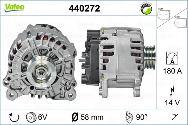 Valeo 440272 - Генератор autospares.lv