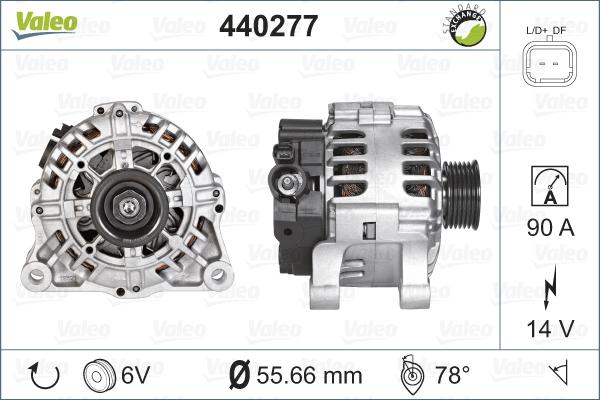 Valeo 440277 - Генератор autospares.lv