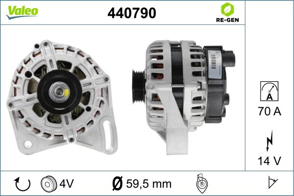 Valeo 440790 - Генератор autospares.lv