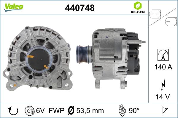 Valeo 440748 - Генератор autospares.lv