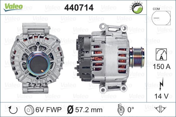 Valeo 440714 - Генератор autospares.lv