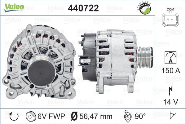 Valeo 440722 - Генератор autospares.lv