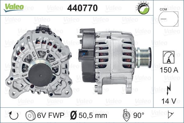 Valeo 440770 - Генератор autospares.lv