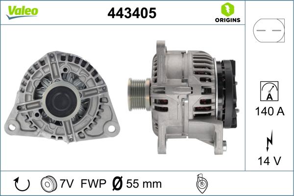 Valeo 443405 - Генератор autospares.lv