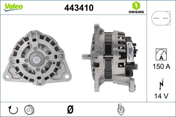 Valeo 443410 - Генератор autospares.lv