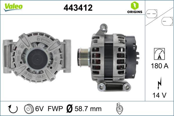 Valeo 443412 - Генератор autospares.lv