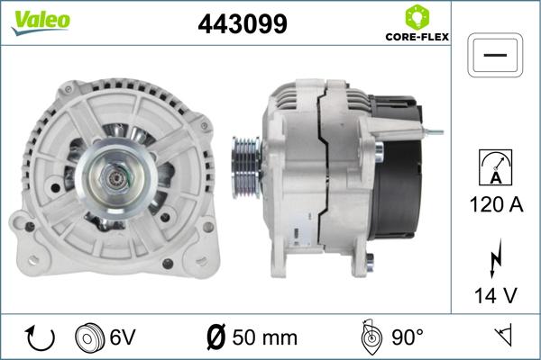 Valeo 443099 - Генератор autospares.lv