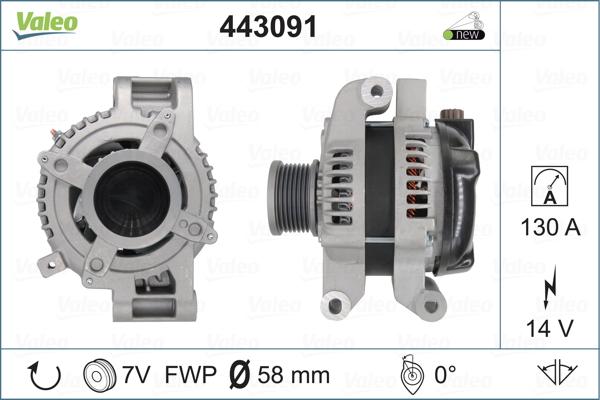 Valeo 443091 - Генератор autospares.lv