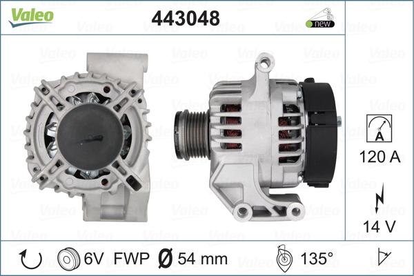 Valeo 443048 - Генератор autospares.lv