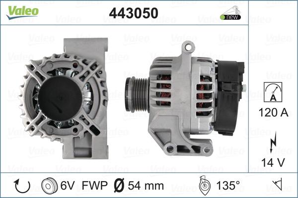 Valeo 443050 - Генератор autospares.lv