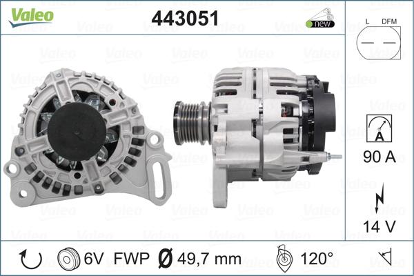 Valeo 443051 - Генератор autospares.lv