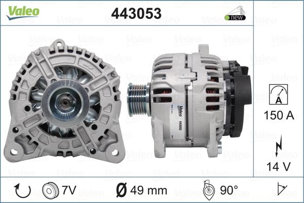 Valeo 443053 - Генератор autospares.lv