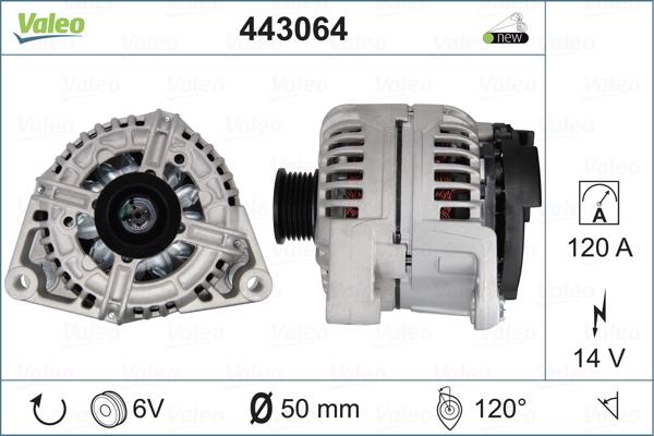 Valeo 443064 - Генератор autospares.lv