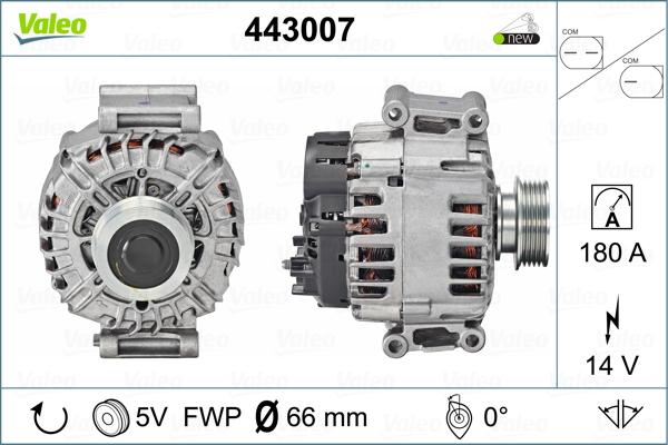 Valeo 443007 - Генератор autospares.lv