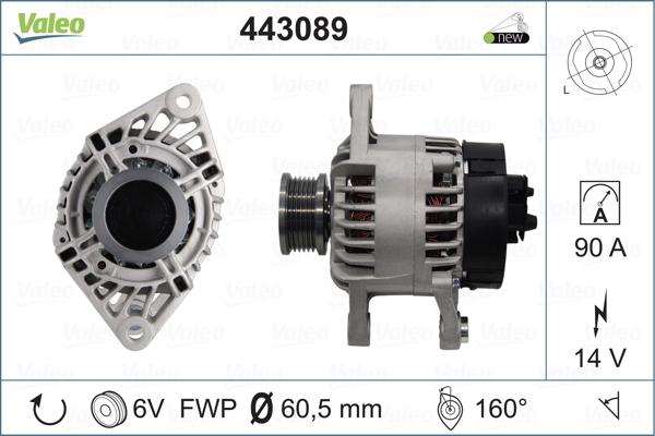 Valeo 443089 - Генератор autospares.lv