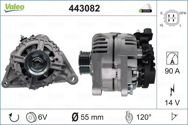 Valeo 443082 - Генератор autospares.lv