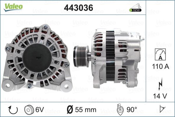 Valeo 443036 - Генератор autospares.lv