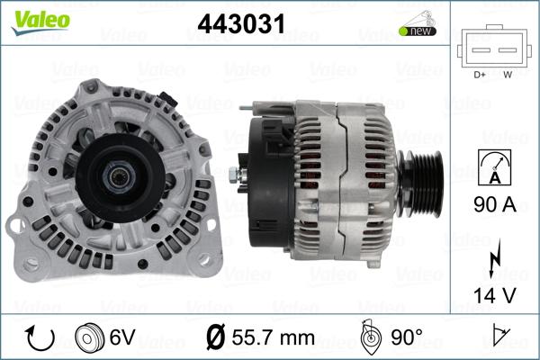 Valeo 443031 - Генератор autospares.lv