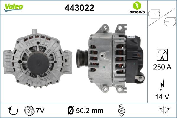 Valeo 443022 - Генератор autospares.lv