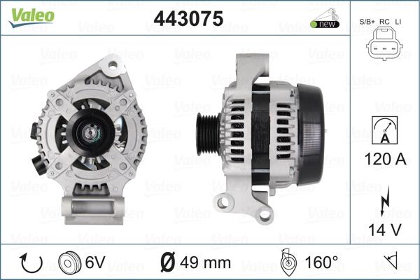 Valeo 443075 - Генератор autospares.lv